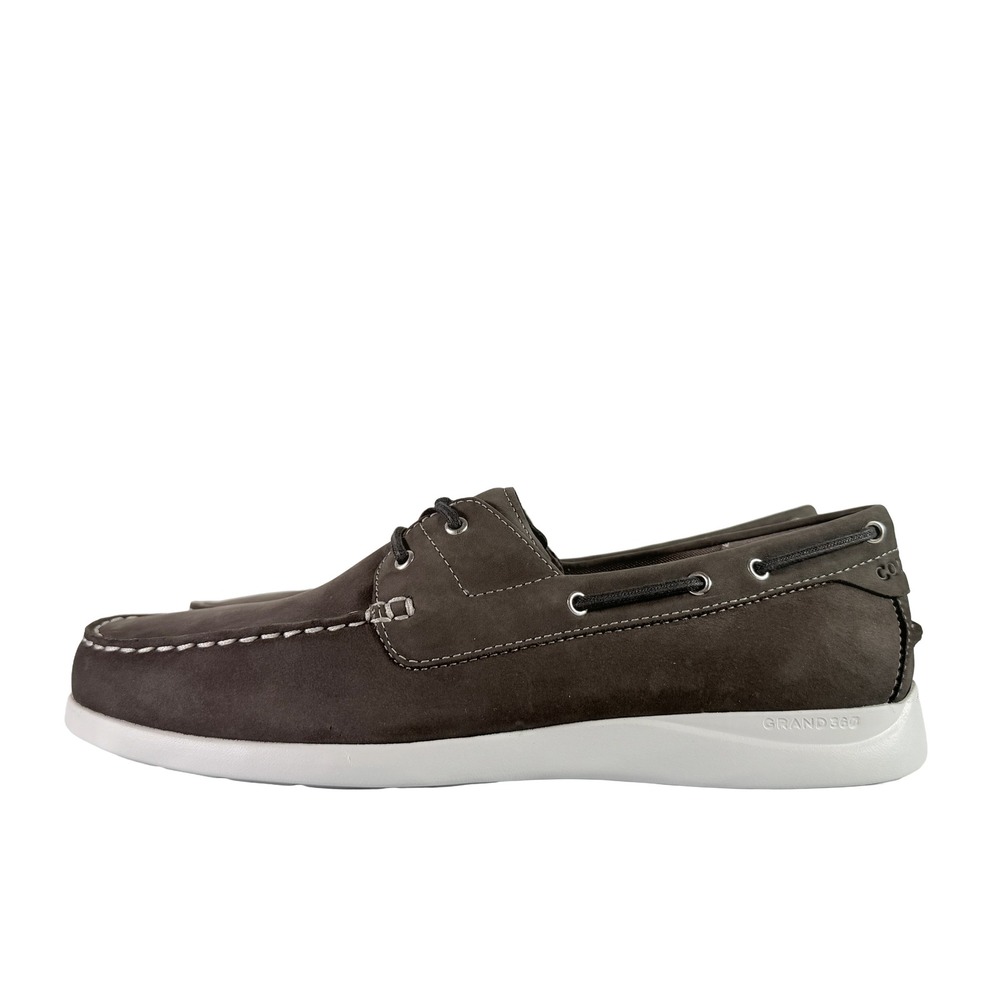 Cole Haan Grand‎ Atlantic Boat Shoe Gray Pinstripe Men's Size 10 M NIB